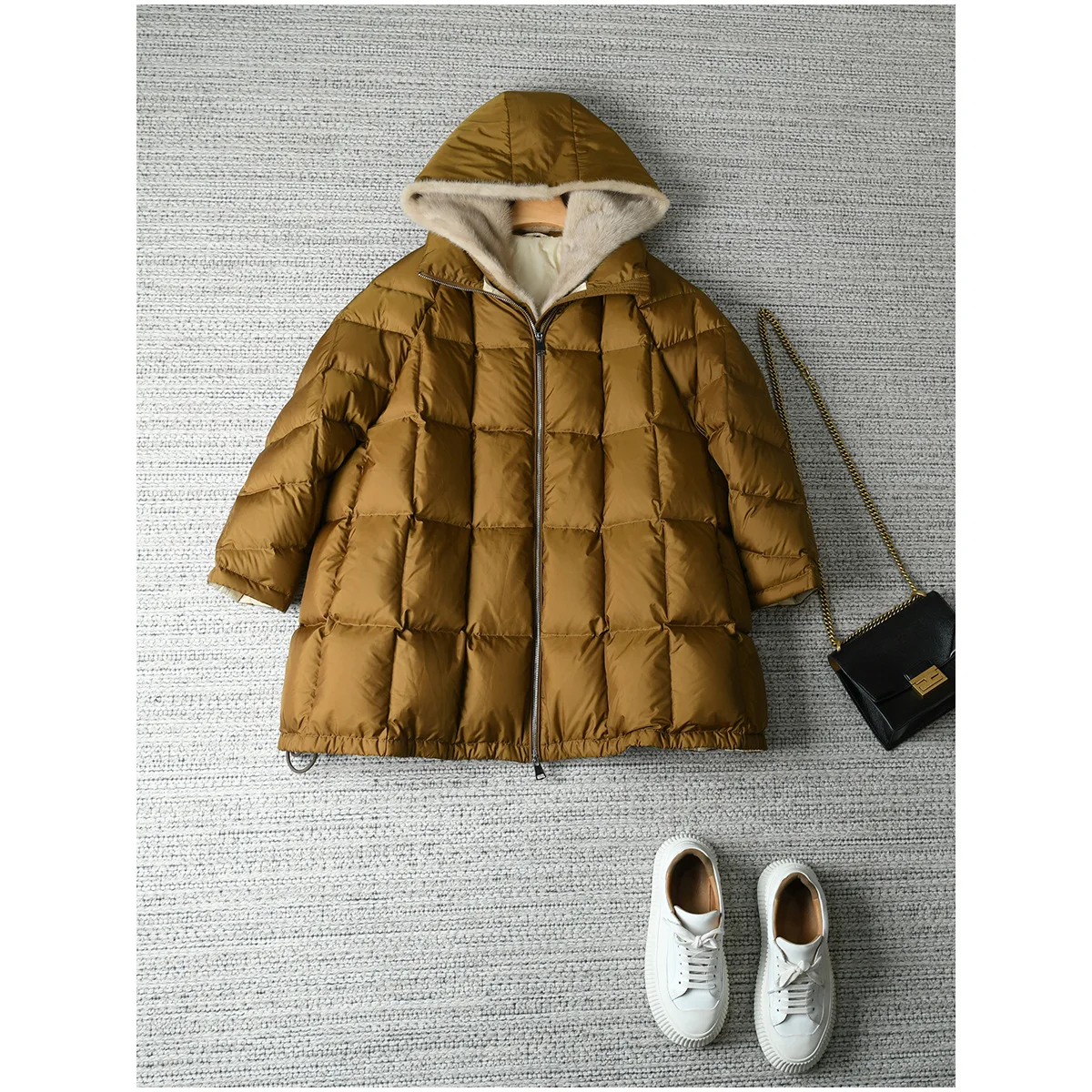 2021 Autumn and Winter New Detachable Mink Fur Liner White Duck Down Thick Jacket High-end Boutique Splice Mink Collar Coat
2021 Autumn and Winter New Detachable Mink Fur Liner White Duck Down Thick Jacket High-end Boutique Splice Mink Collar Coat