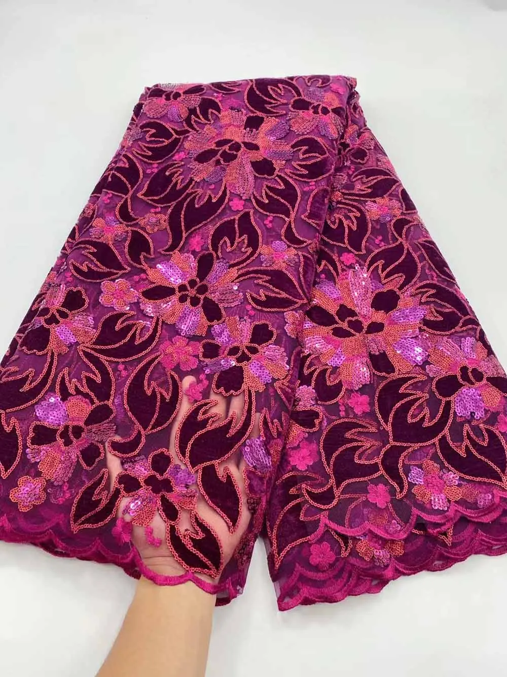 2021 Africa Lace Fabric Sequin Embroidery French Tulle Mesh Design Sewing Wedding Dress Party Skirt Nigeria 5 Yards Wholesal 
2021 Africa Lace Fabric Sequin Embroidery French Tulle Mesh Design Sewing Wedding Dress Party Skirt Nigeria 5 Yards Wholesal