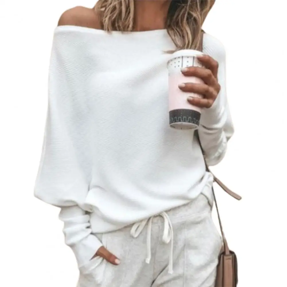 Women Sweater Off Shoulder Raglan Sleeve Pullover Knitted All Match One Shoulder Top for Daily Wear
Women Sweater Off Shoulder Raglan Sleeve Pullover Knitted All Match One Shoulder Top for Daily Wear