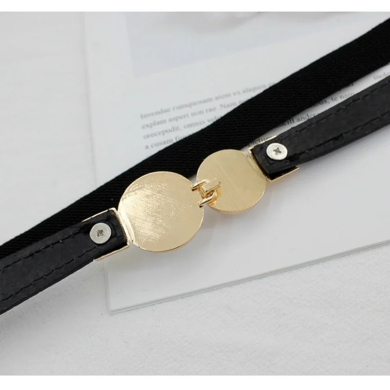 Women Double Pearl Belt PU Leather Dress Skirt Waist Elastic Thin Belts Ladies Waistband 
Women Double Pearl Belt PU Leather Dress Skirt Waist Elastic Thin Belts Ladies Waistband
