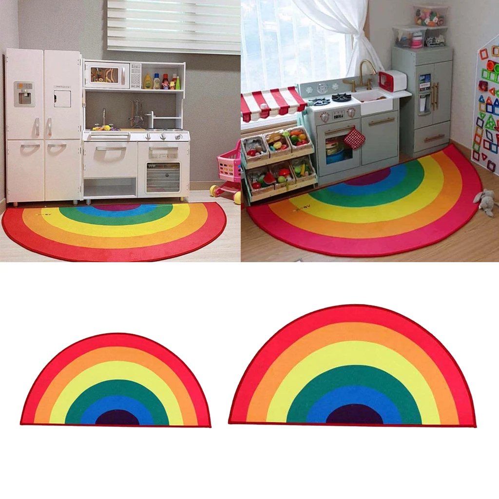 Semicircle Rainbow Area Rug Floor Mat Decorative Bedroom Bathroom Decoration Children Room Area Rug Decor Indoor House Entrance
Semicircle Rainbow Area Rug Floor Mat Decorative Bedroom Bathroom Decoration Children Room Area Rug Decor Indoor House Entrance