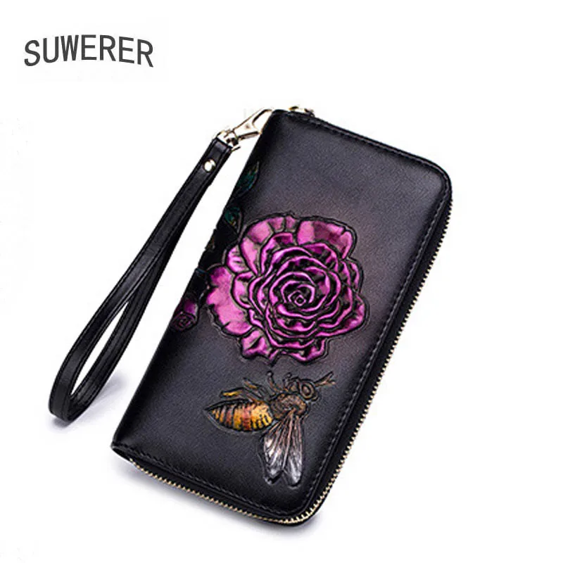 SUWERER Women Leather Bag Fashion Cowhdie Embossing Bags luxury handbags women bags designer Women's famous brand Clutch bag
SUWERER Women Leather Bag Fashion Cowhdie Embossing Bags luxury handbags women bags designer Women's famous brand Clutch bag