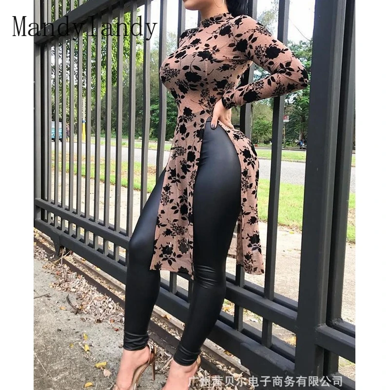 Mandylandy T-shirt Autumn Long Sleeve O-Neck High Waist Split T-shirt Women's Casual Printed Slim-Fit See-through T-shirt
Mandylandy T-shirt Autumn Long Sleeve O-Neck High Waist Split T-shirt Women's Casual Printed Slim-Fit See-through T-shirt