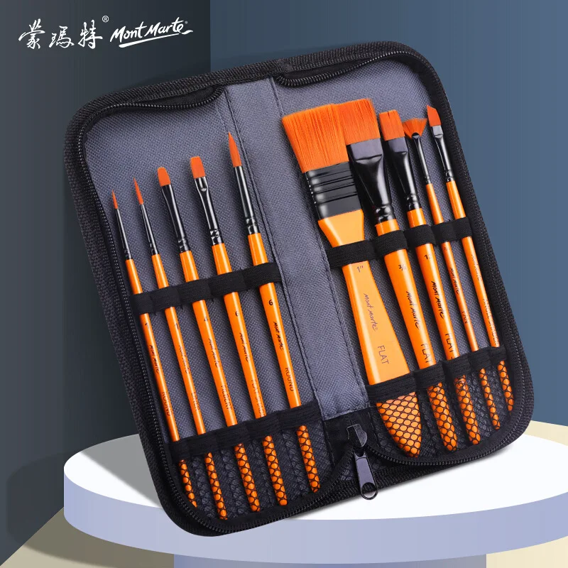 10 Piece Painting Brush Set Bag Nylon Bristle Hair Lint-Free for Oil/Acrylic/Watercolor/Gouache
10 Piece Painting Brush Set Bag Nylon Bristle Hair Lint-Free for Oil/Acrylic/Watercolor/Gouache