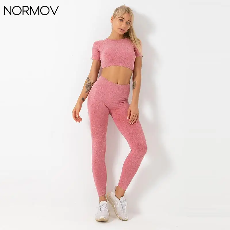 Normov 2021New Yoga Gym Clothing High Waist Seamless Knit Pants for Women Leggings for Fitness Sexy Short Sleeve Suit
Normov 2021New Yoga Gym Clothing High Waist Seamless Knit Pants for Women Leggings for Fitness Sexy Short Sleeve Suit