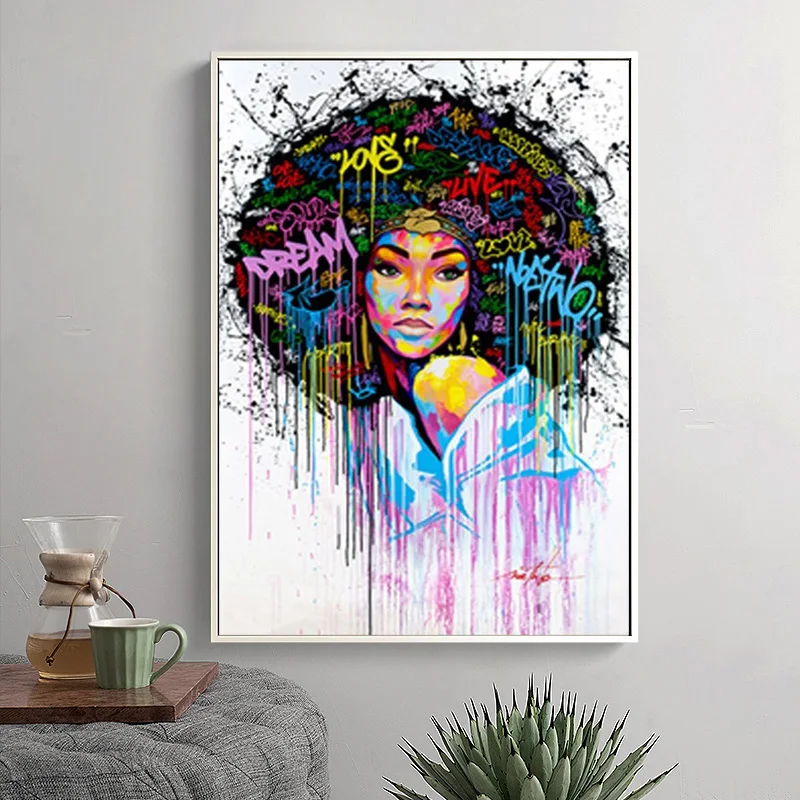 Canvas Painting Abstract Poster African Women Wall Art Picture Painting on Canvas Graffiti Street for Living Room Bedroom
Canvas Painting Abstract Poster African Women Wall Art Picture Painting on Canvas Graffiti Street for Living Room Bedroom