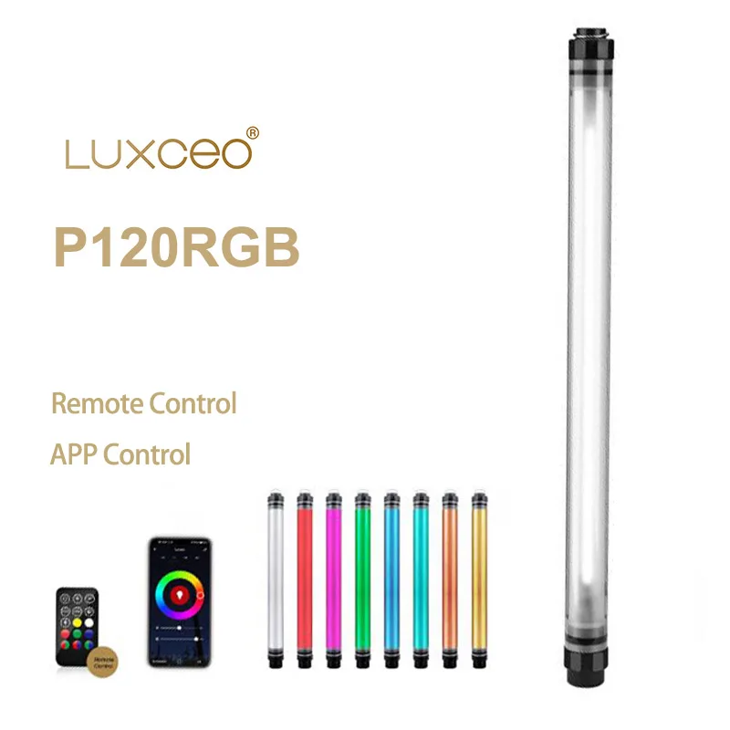 LUXCEO P120 RGB светодиодный светильник трубка 120 см с пультом дистанционного