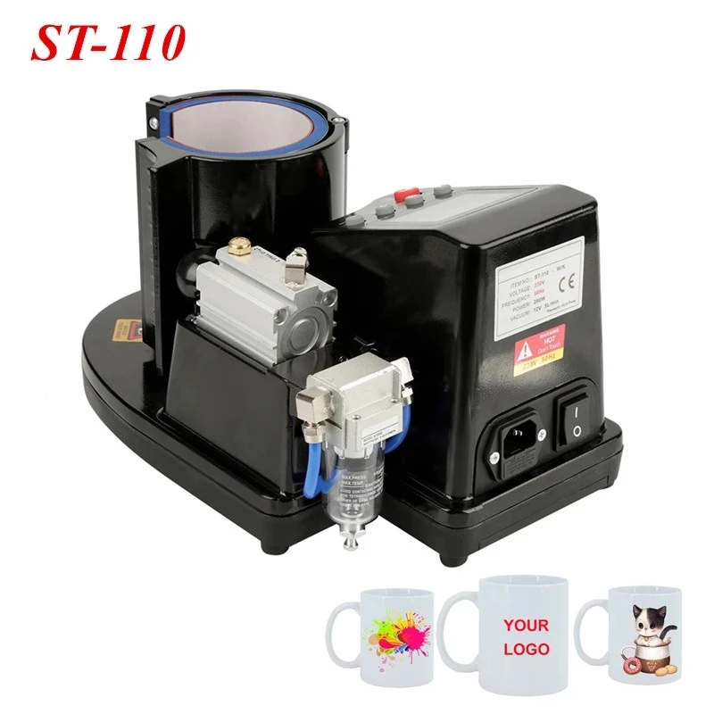 ST-110 Black Auto Mug Transfer Sublimation Heat Press Machine Pneumatic Mug Heat Press Machine
ST-110 Black Auto Mug Transfer Sublimation Heat Press Machine Pneumatic Mug Heat Press Machine