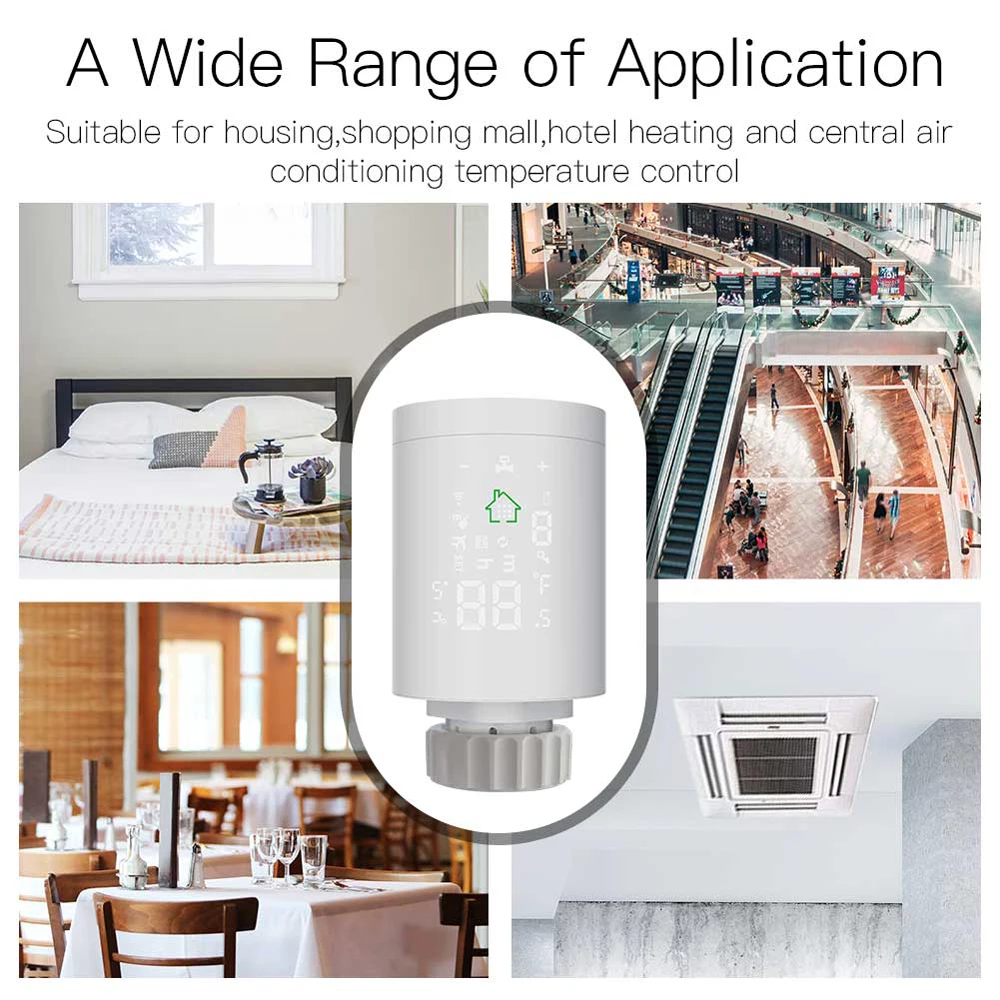 Tuya ZigBee3.0 Smart Radiator Actuator Thermostat Heater Temperature Controller Voice Control Works With Alexa Google Home
Tuya ZigBee3.0 Smart Radiator Actuator Thermostat Heater Temperature Controller Voice Control Works With Alexa Google Home