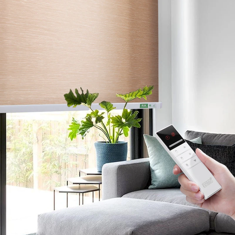Motorized Roller Blinds Rechargeable Cordless Pattern High Grade Linen Fabric Shades Alexa Compatible via Broadlink
Motorized Roller Blinds Rechargeable Cordless Pattern High Grade Linen Fabric Shades Alexa Compatible via Broadlink