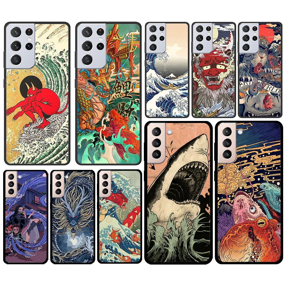 Japanese wave Anime Dragon for Samsung Galaxy S21 S20 FE Ultra Lite S10 S9 S8 S7 S6 Edge Plus Silicone Soft Black Phone Case
Japanese wave Anime Dragon for Samsung Galaxy S21 S20 FE Ultra Lite S10 S9 S8 S7 S6 Edge Plus Silicone Soft Black Phone Case