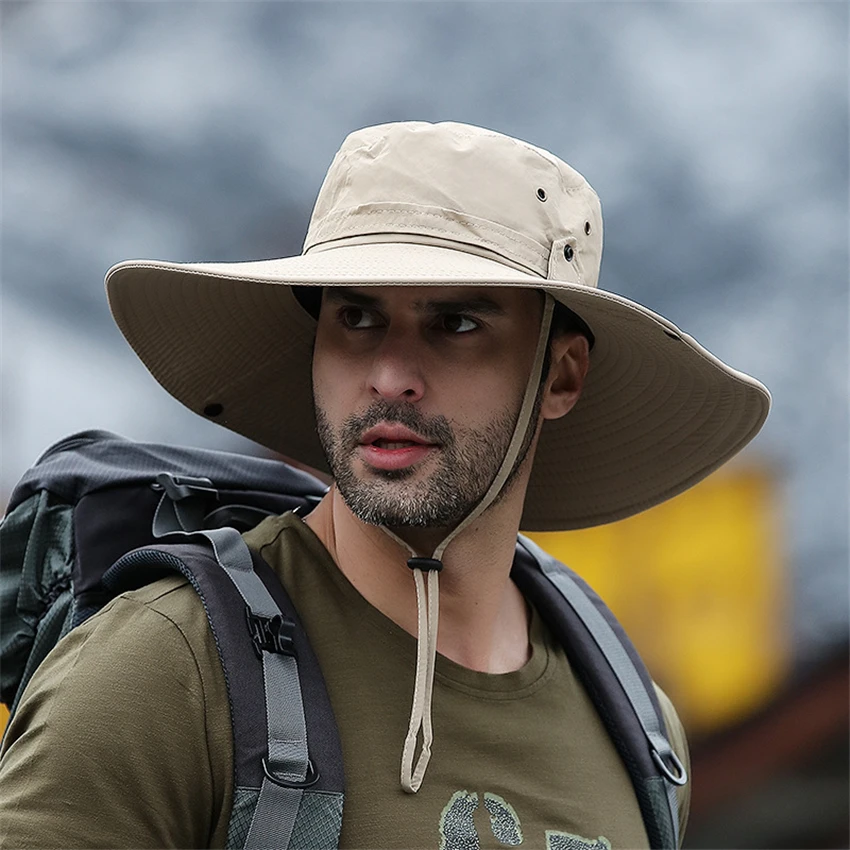 2020 New Fashion Summer Bucket Hat Cowboy Men Outdoor Fishing Hiking Beach Hats Mesh Breathable Anti UV Sun Cap Large Wide Brim
2020 New Fashion Summer Bucket Hat Cowboy Men Outdoor Fishing Hiking Beach Hats Mesh Breathable Anti UV Sun Cap Large Wide Brim