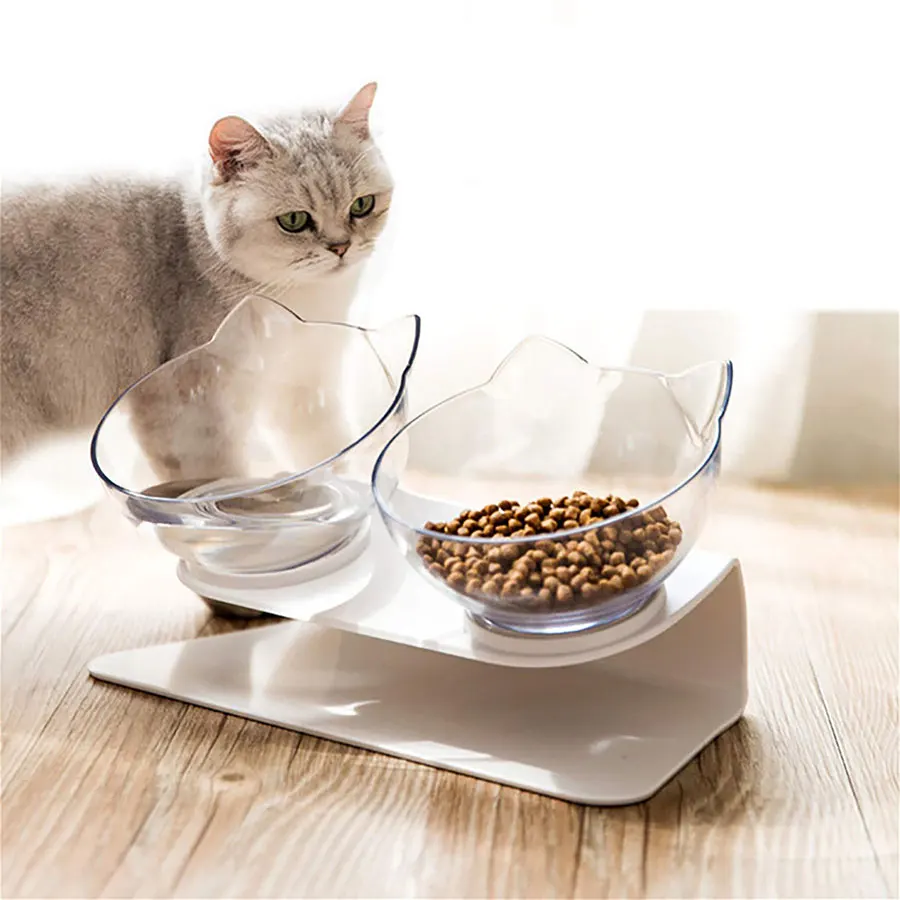 Non slip Double Cat Bowl with Raised Stand Pet Food Cat feeder Protect Cervical Vertebra cat food bowl for dogs Pet Products
Non slip Double Cat Bowl with Raised Stand Pet Food Cat feeder Protect Cervical Vertebra cat food bowl for dogs Pet Products