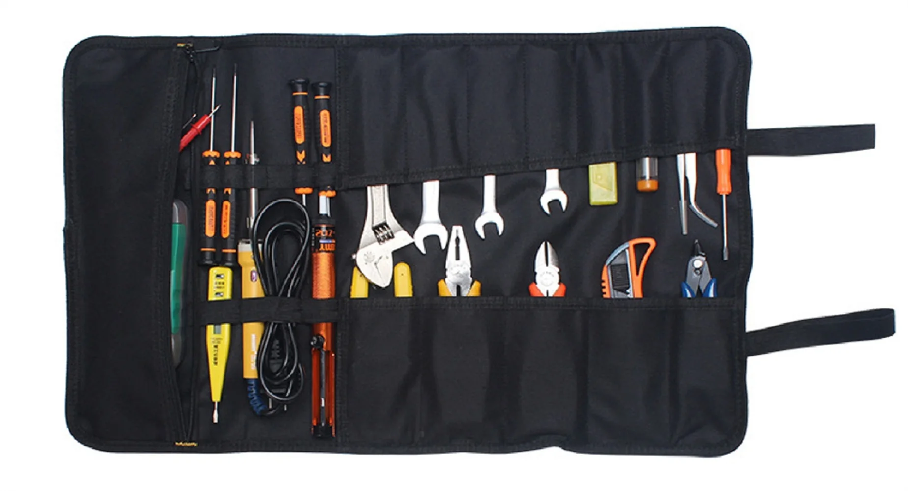 600D Oxford Cloth 22 Pockets 1 Zipper Pocket Wrench Tools RollBag Storage Portable Case Organizer Holder Pocket Tools Pouch
600D Oxford Cloth 22 Pockets 1 Zipper Pocket Wrench Tools RollBag Storage Portable Case Organizer Holder Pocket Tools Pouch