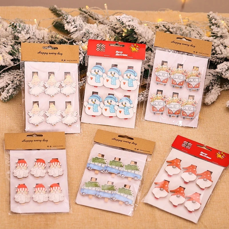 12pcs Christmas Wooden Clip Santa Claus Snowman Angels Car Pegs Christmas Ornaments DIY Crafts Photo Banner Clips Clothespin
12pcs Christmas Wooden Clip Santa Claus Snowman Angels Car Pegs Christmas Ornaments DIY Crafts Photo Banner Clips Clothespin