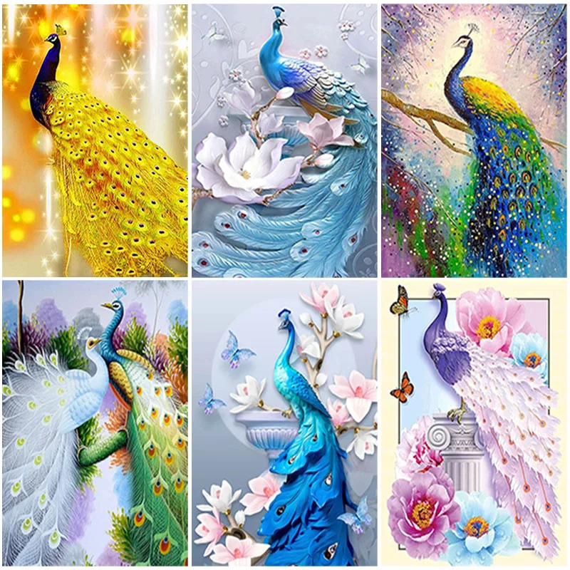 

Diy Peacock 5D Diamond Painting Full Square Drill Birds New Arrivals Craft Kits Diamond Embroidery Home Decor Gift Wall Art