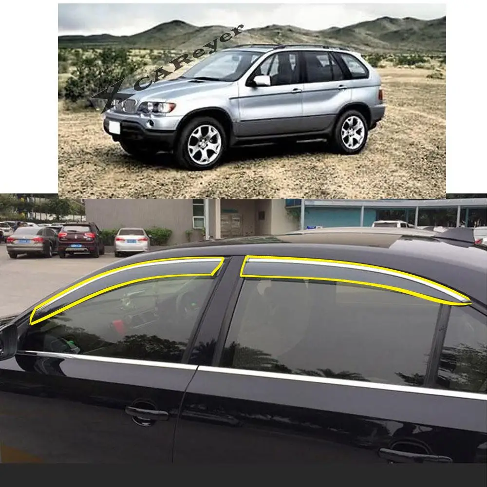 Car Sticker Plastic Window Glass Wind Visor Rain/Sun Weather Protector Guard Vent For BMW X5 E53 1998-2006
Car Sticker Plastic Window Glass Wind Visor Rain/Sun Weather Protector Guard Vent For BMW X5 E53 1998-2006