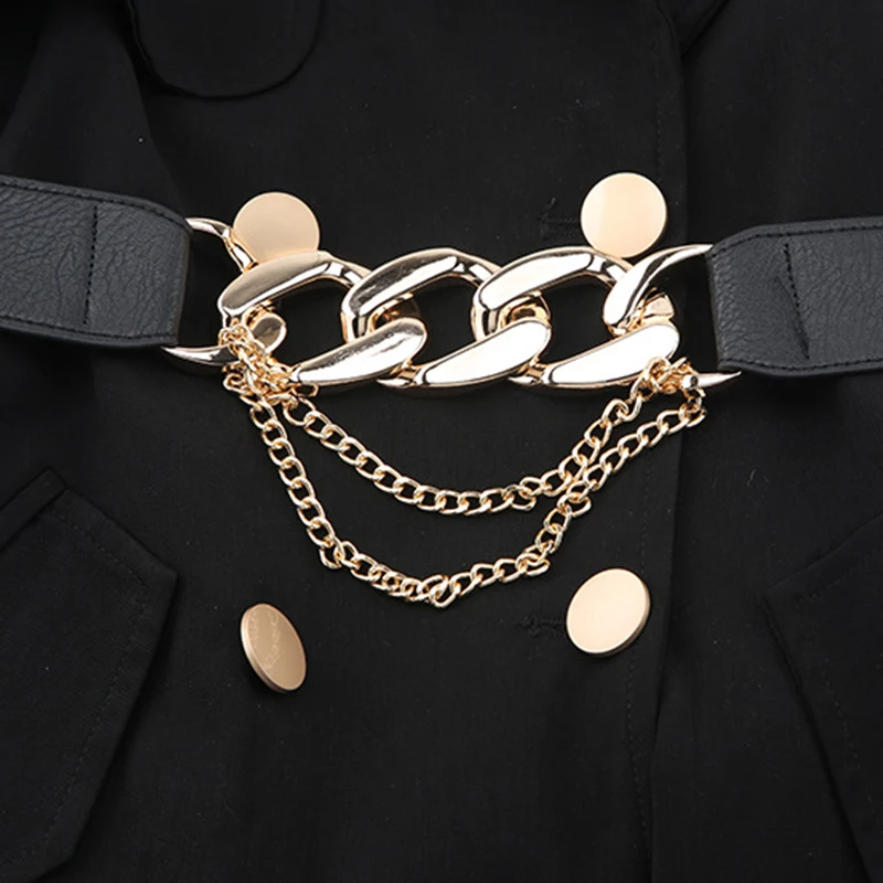 Personalized Chain Buckle Waistband For Women Girls All-Match Clothing Accessories Fashion Elastic Waist Belts 2021 Trendy
Personalized Chain Buckle Waistband For Women Girls All-Match Clothing Accessories Fashion Elastic Waist Belts 2021 Trendy