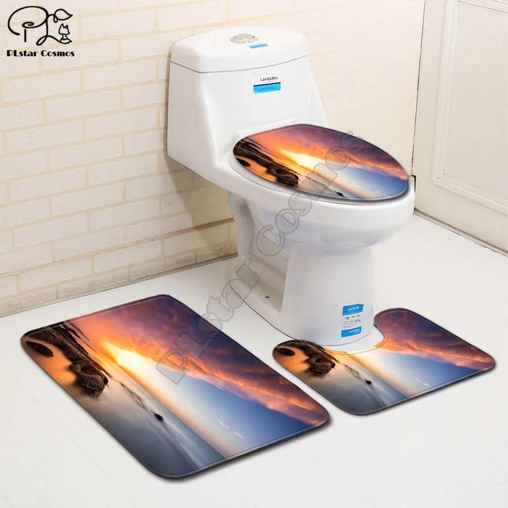 Cartoon funny Beach scenery pattern 3D printed Bathroom Pedestal Rug Lid Toilet Cover Bath Mat Set drop shipping style-3
Cartoon funny Beach scenery pattern 3D printed Bathroom Pedestal Rug Lid Toilet Cover Bath Mat Set drop shipping style-3
