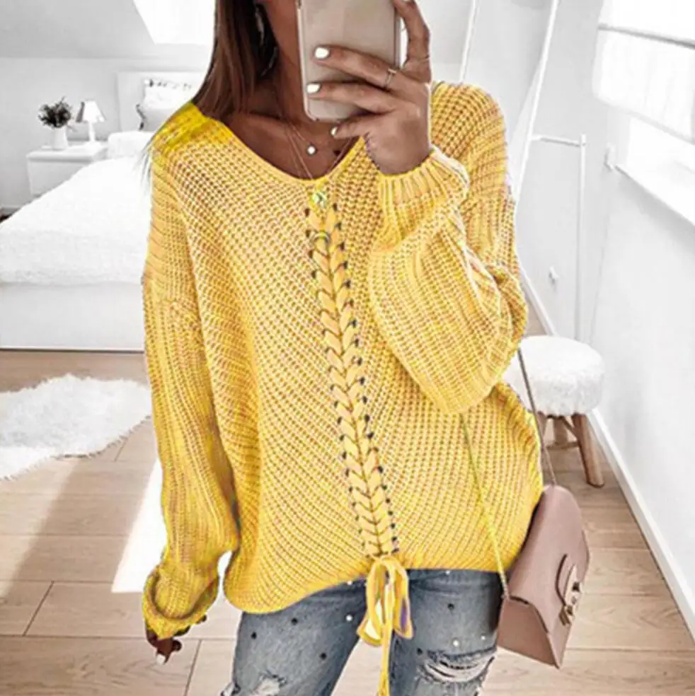 women v-neck Sweater Women's Loose Knit Top sweaters winter clothes women knit sweater women womens sweaters mujer loose pullove
women v-neck Sweater Women's Loose Knit Top sweaters winter clothes women knit sweater women womens sweaters mujer loose pullove