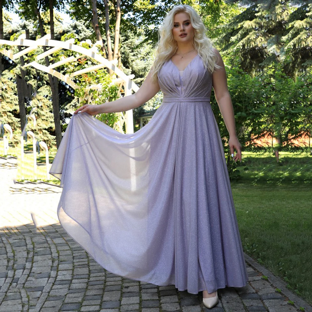 Plus Size Lavender Prince Prom Dress Glitter Sweetheart Evening Gowns Draped Ruffles Party Dress Vestido De Noche
Plus Size Lavender Prince Prom Dress Glitter Sweetheart Evening Gowns Draped Ruffles Party Dress Vestido De Noche