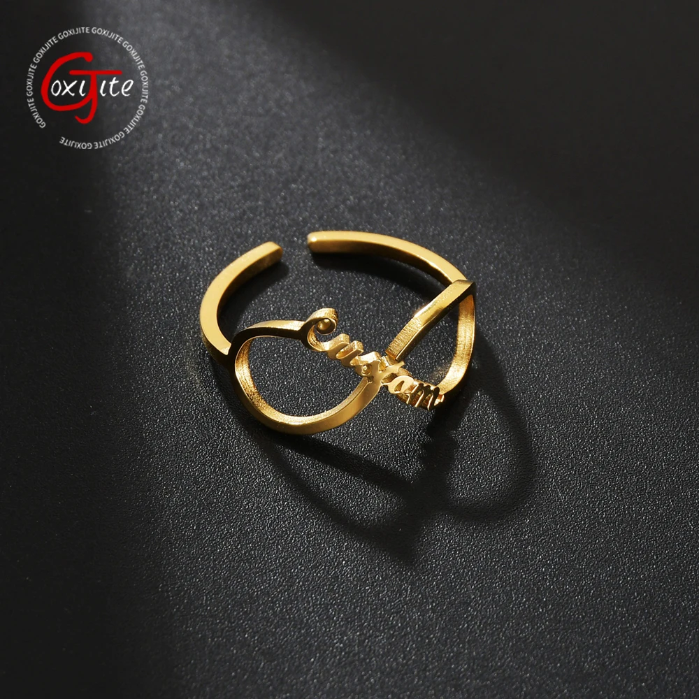 Goxijite Custom Name Ring Stainless Steel Adjustable Personlized Women Name Wedding Rings Unique Lover Jewelry Gifts
Goxijite Custom Name Ring Stainless Steel Adjustable Personlized Women Name Wedding Rings Unique Lover Jewelry Gifts