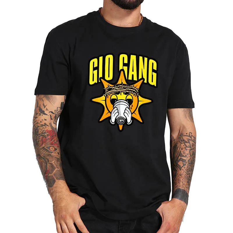 Главный Keef футболка GLO GANG ЕС Размеры 100% из мягкого хлопка уличная мужская летняя