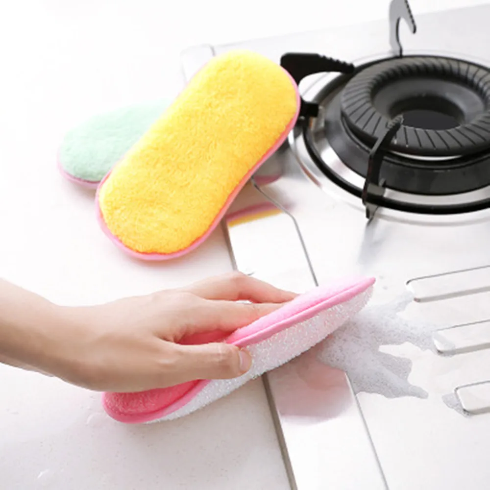 1 шт. Двусторонняя ручной насос для мытья посуды с Полотенца миска кастрюля