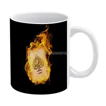 Of Spade Coffee Mugs Pattern Coffee Mug 330ml Milk Water Cup Creative Fathers Day Gifts Of Spade Fire Poker Joker Sandevil Gambl