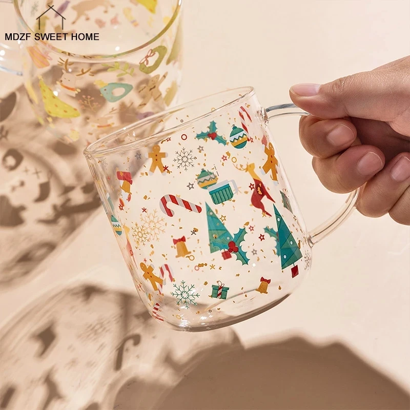 450 мл креативная стеклянная чашка для напитков, кофейная кружка с оленем и лесом, чашка для молока с ручкой, кухонная посуда для вечевечерние...
450 мл креативная стеклянная чашка для напитков, кофейная кружка с оленем и лесом, чашка для молока с ручкой, кухонная посуда для вечевечерние...