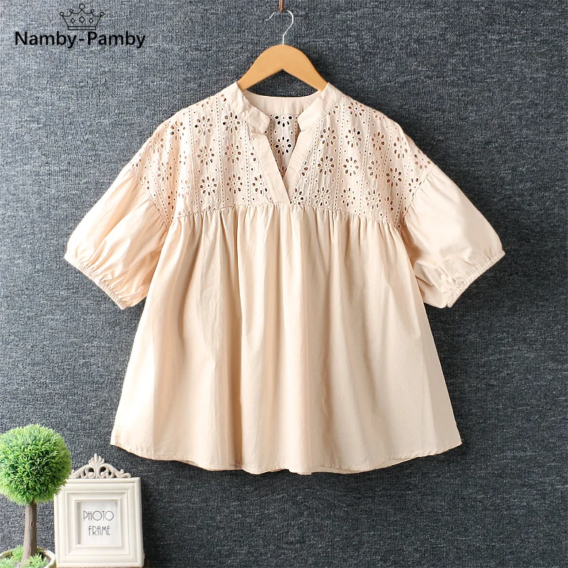 2020 new summer fresh hollow out embroidery Pullove cotton tops shirt cotton loose top female
2020 new summer fresh hollow out embroidery Pullove cotton tops shirt cotton loose top female