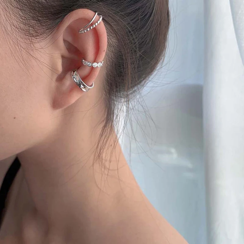 DIYI New 3Pcs/Set Korean Design Zircon Geometric Earrings Female Double Twist Without Pierced War Clip Ear Cuff
DIYI New 3Pcs/Set Korean Design Zircon Geometric Earrings Female Double Twist Without Pierced War Clip Ear Cuff