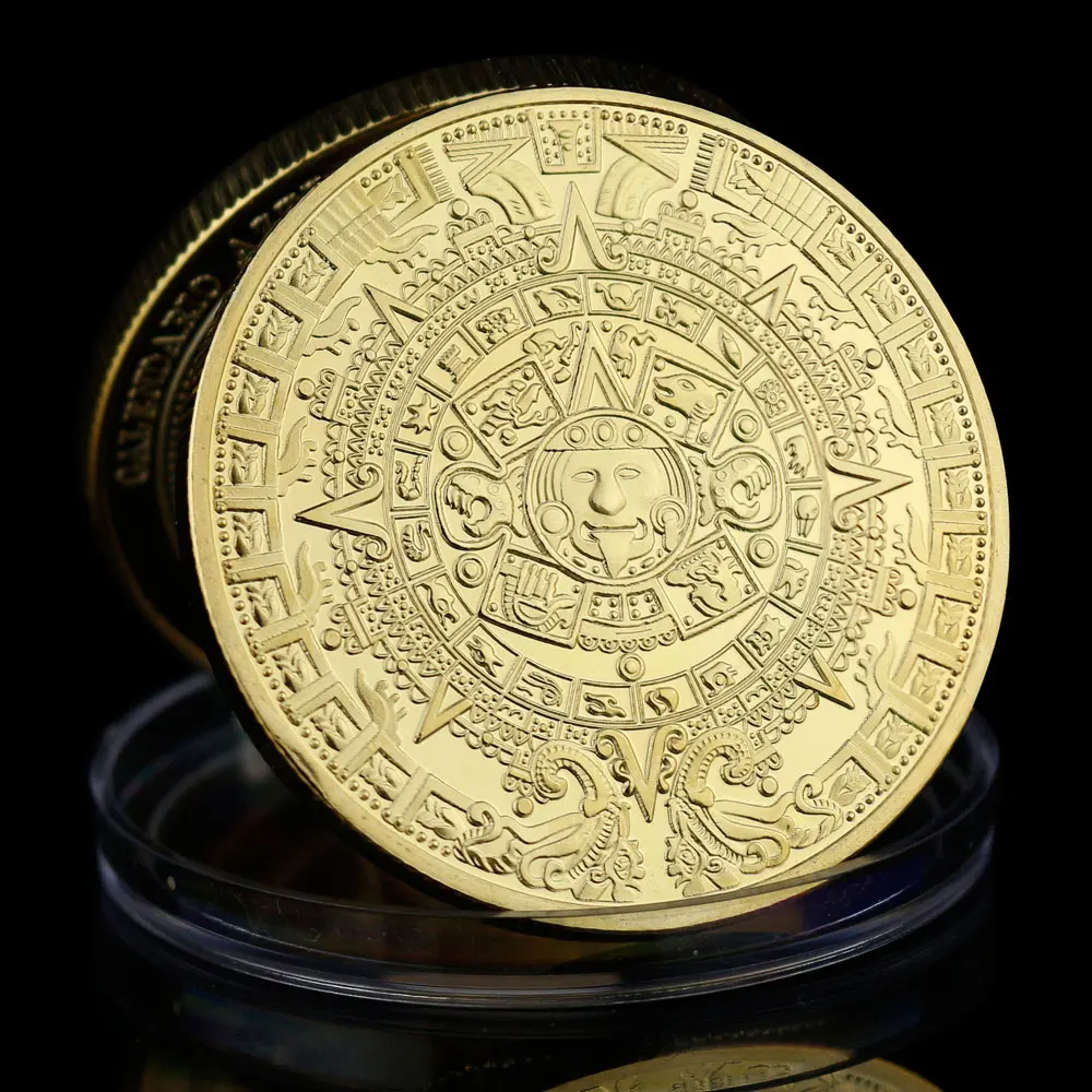 Мексиканский календарь Mayan Aztec искусство пророчество культура Золотое золото