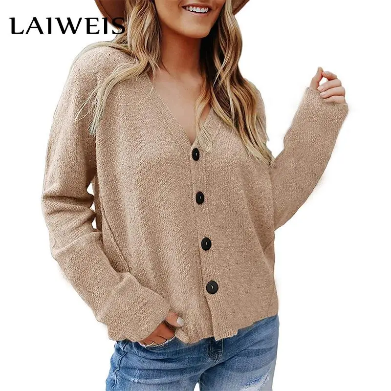 LAIWEIS Knitted Cardigan Women's Sweater Fashion Long-sleeve Loose Autumn Jacket Coat Button V-neck Blouse Top T-shirt
LAIWEIS Knitted Cardigan Women's Sweater Fashion Long-sleeve Loose Autumn Jacket Coat Button V-neck Blouse Top T-shirt