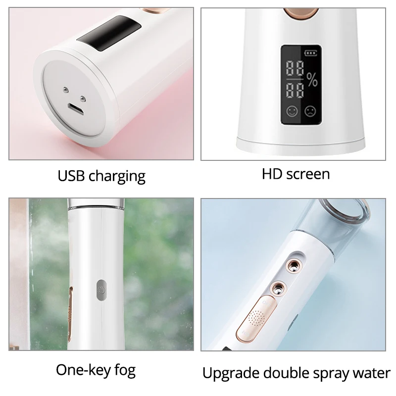 facial steamer spa Portable handheld facial steamer, sprayer, skin moisture meter, USB rechargeable facial steamer
facial steamer spa Portable handheld facial steamer, sprayer, skin moisture meter, USB rechargeable facial steamer