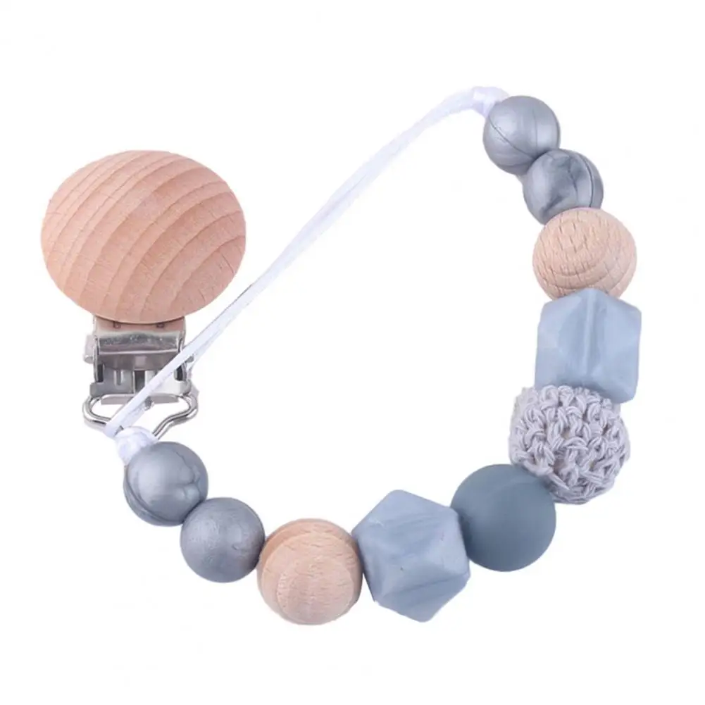 Lovely Beads Silicone Wood Baby Infant Teether Toy Pacifier Clip Chain Holder Baby Pacifier Clips Baby Shower Gift US Warehouse
Lovely Beads Silicone Wood Baby Infant Teether Toy Pacifier Clip Chain Holder Baby Pacifier Clips Baby Shower Gift US Warehouse