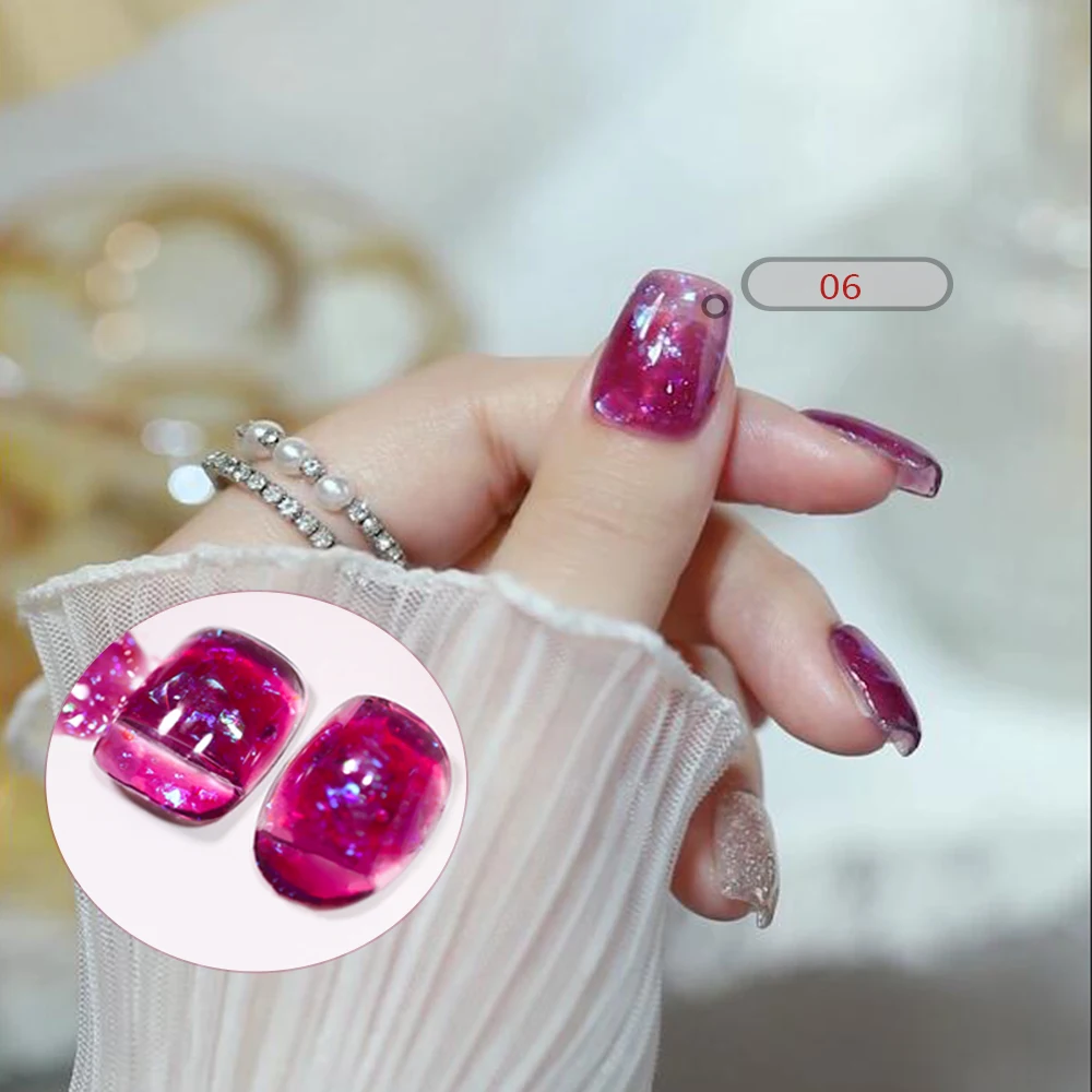 VDN 10 г цветной сахарный Янтарный Гель-лак полупрозрачный маникюрный УФ