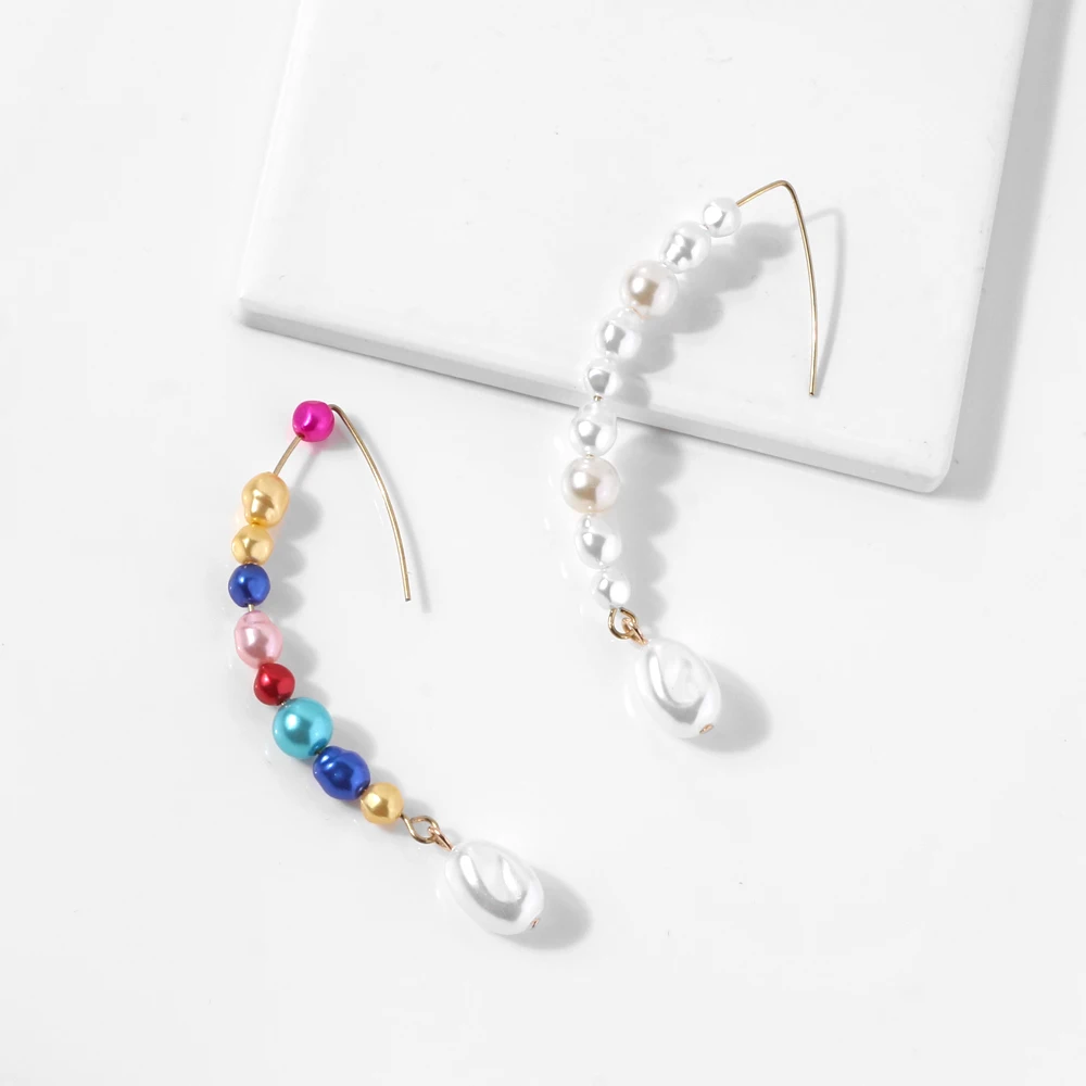 Женские серьги-подвески в стиле бохо, Модные Разноцветные серьги с имитацией жемчуга, элегантные ювелирные изделия 
Женские серьги-подвески в стиле бохо, Модные Разноцветные серьги с имитацией жемчуга, элегантные ювелирные изделия