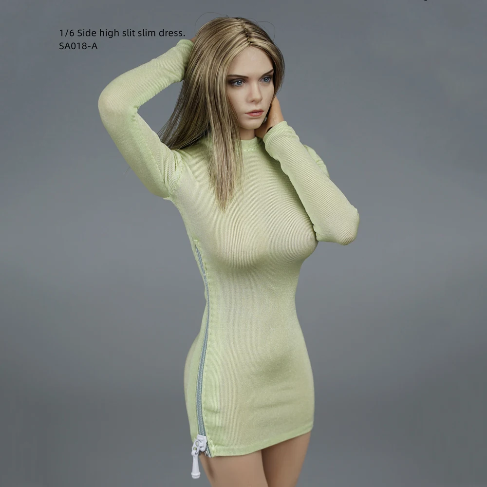 SA Toys SA018 1/6 Female Clothes Sexy Dress Tight Elastic Side Zipper High Slit 6 Color for 12'' TBLeague JIAOU Action Figure
SA Toys SA018 1/6 Female Clothes Sexy Dress Tight Elastic Side Zipper High Slit 6 Color for 12'' TBLeague JIAOU Action Figure