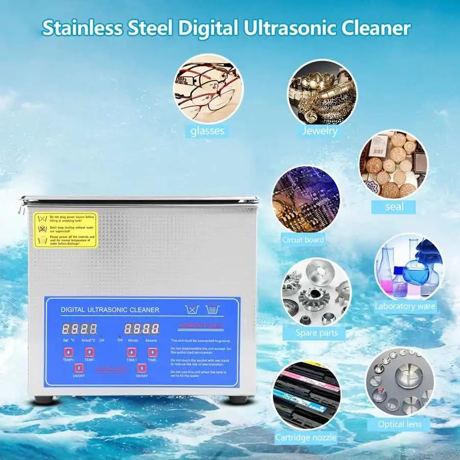 Digital Ultra Sonic Cleaner Bath Timer Stainless Tank Cleaning 2L/3L/6L Ultrasonic EU Plug 220V Microprocessor-controlled Device
Digital Ultra Sonic Cleaner Bath Timer Stainless Tank Cleaning 2L/3L/6L Ultrasonic EU Plug 220V Microprocessor-controlled Device