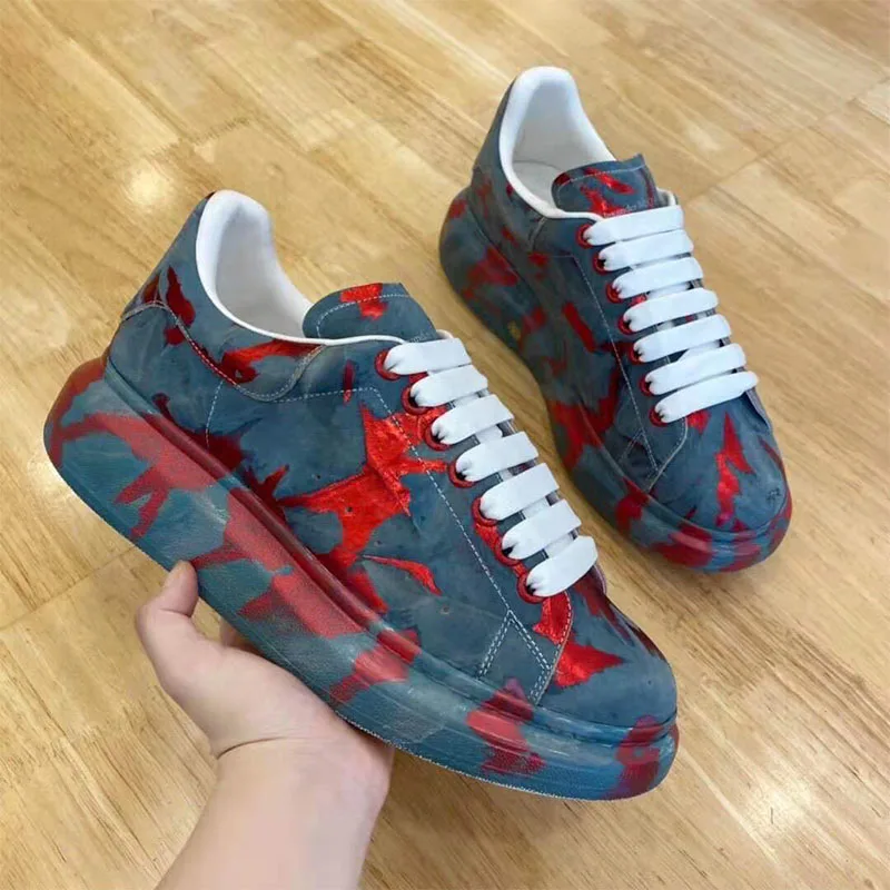 Sports Shoes Handmade Camouflage Graffiti Pattern Luxury Brand Thick Bottom Four Seasons Men's Sports Shoes Ladies Casual Shoes
Sports Shoes Handmade Camouflage Graffiti Pattern Luxury Brand Thick Bottom Four Seasons Men's Sports Shoes Ladies Casual Shoes