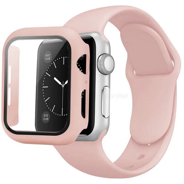 Glass+Case+Strap For Apple Watch band 44mm 40mm 38mm 42mm 40 44 mm Silicone smartwatch watchband bracelet iWatch 3 4 5 6 se band
Glass+Case+Strap For Apple Watch band 44mm 40mm 38mm 42mm 40 44 mm Silicone smartwatch watchband bracelet iWatch 3 4 5 6 se band
