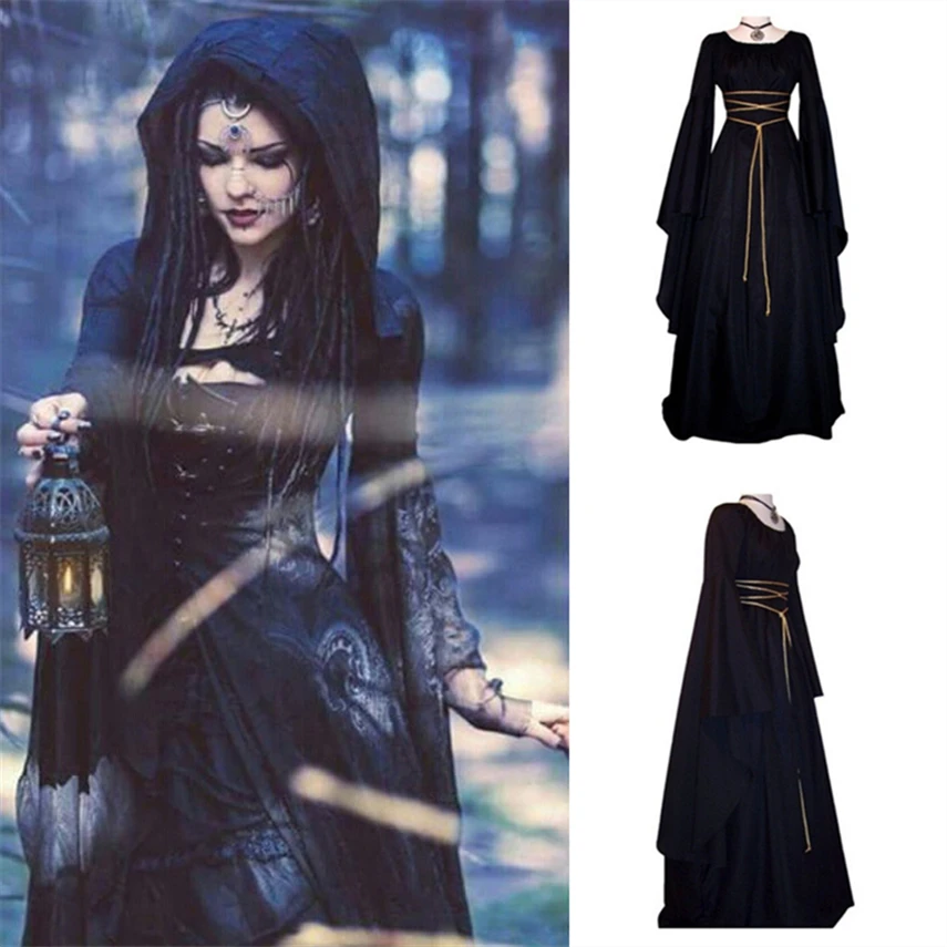 Medieval Renaissance Court Cosplay Viking Gothic Halloween Costume Women Dress Bandage Slim Retro Irregular Vintage Vestido
Medieval Renaissance Court Cosplay Viking Gothic Halloween Costume Women Dress Bandage Slim Retro Irregular Vintage Vestido