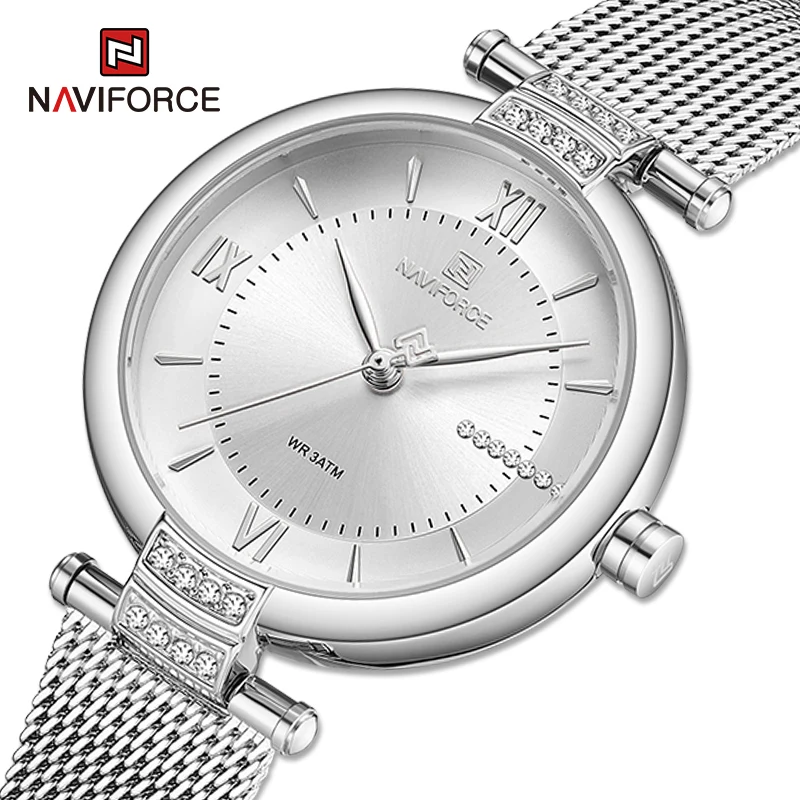 Top Brand NAVIFORCE Quartz Watch Female Exquisite Fashion Ladies Watches Simple Dial Waterproof Stainless Steel Wristband Clock
Top Brand NAVIFORCE Quartz Watch Female Exquisite Fashion Ladies Watches Simple Dial Waterproof Stainless Steel Wristband Clock