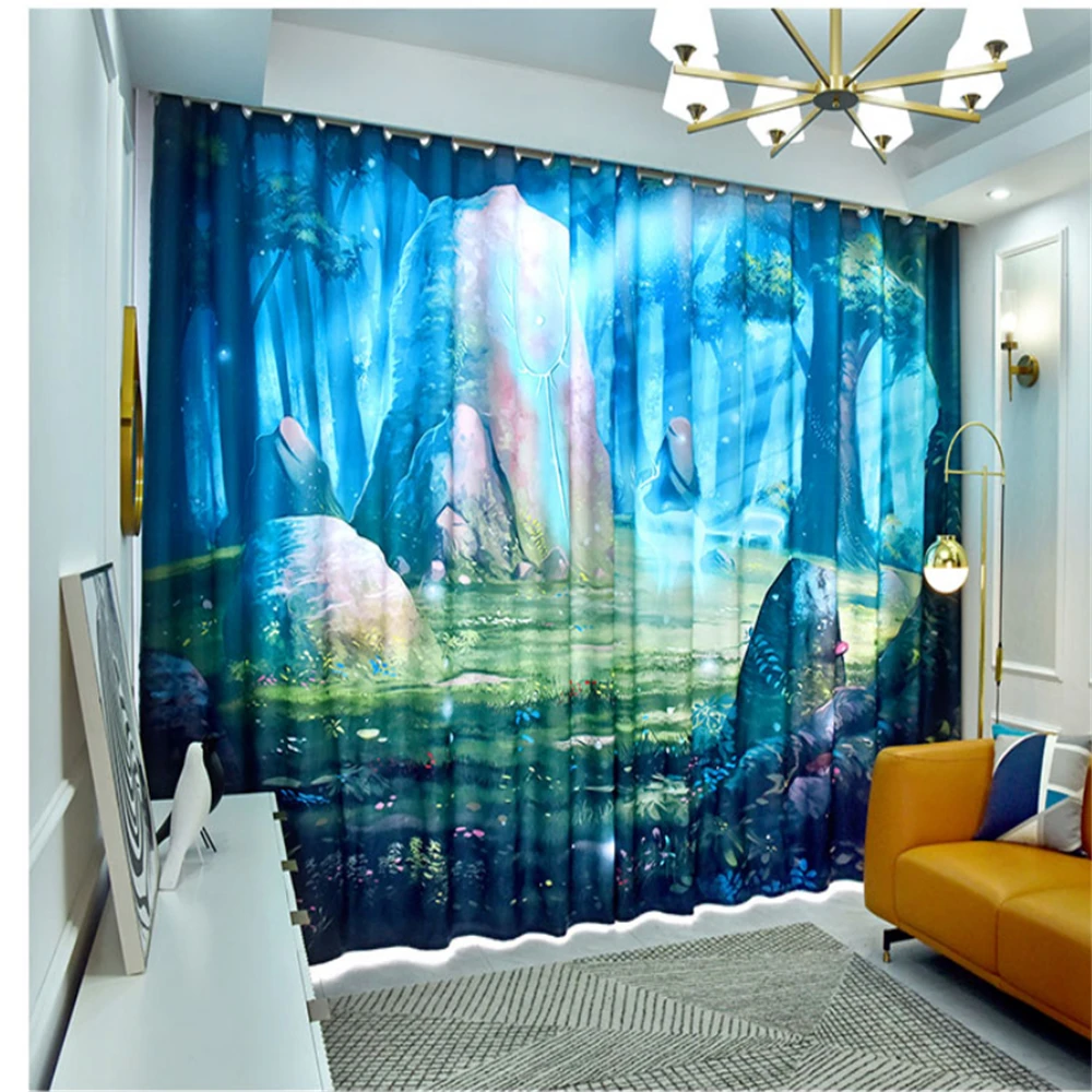 Cartoon children's room curtains boys bedroom girls study children's room forest pattern thick shading
Cartoon children's room curtains boys bedroom girls study children's room forest pattern thick shading