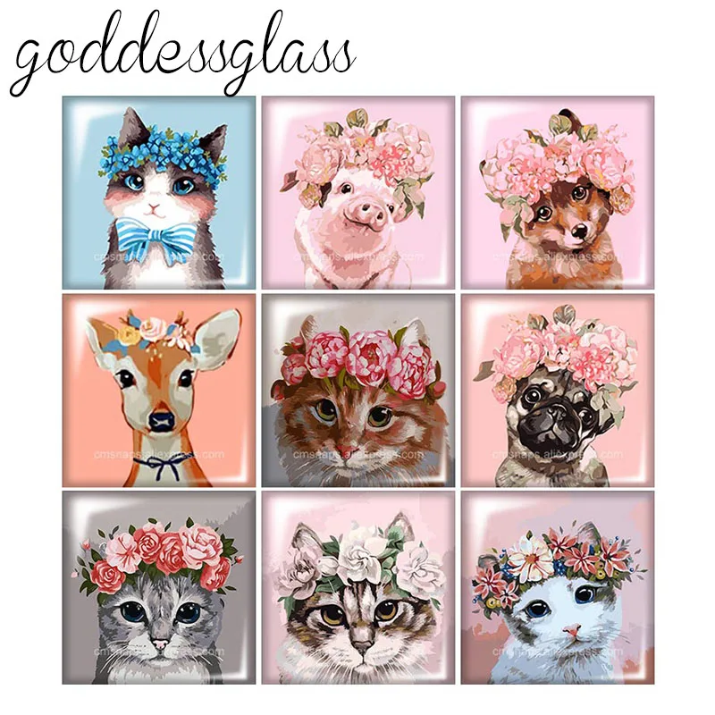 New Flowers animals Cat Pig Fox Deer Square 10pcs mixed 12mm/20mm/25mm/30mm photo glass cabochon demo flat back Making findings
New Flowers animals Cat Pig Fox Deer Square 10pcs mixed 12mm/20mm/25mm/30mm photo glass cabochon demo flat back Making findings