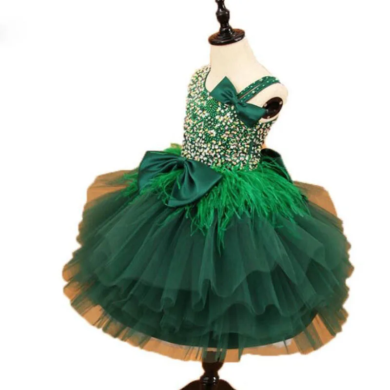 Dark Green Ball Gown Flower Girl Dresses for Weeding Handmade Beading Tulle Bowknot Kids Birthday Party Princess Dress Long
Dark Green Ball Gown Flower Girl Dresses for Weeding Handmade Beading Tulle Bowknot Kids Birthday Party Princess Dress Long