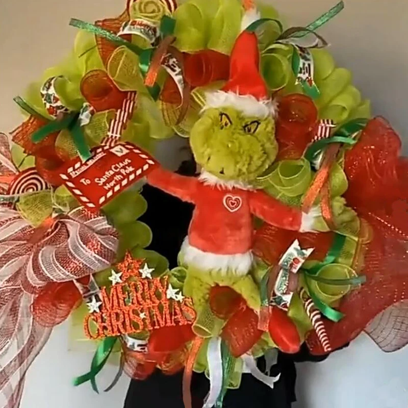 Christmas Burlap Wreath The Grinchs Stealer Christmas Garland Tree Decoration Funny Door Decoration Stuffed Doll Elf Ornaments
Christmas Burlap Wreath The Grinchs Stealer Christmas Garland Tree Decoration Funny Door Decoration Stuffed Doll Elf Ornaments
