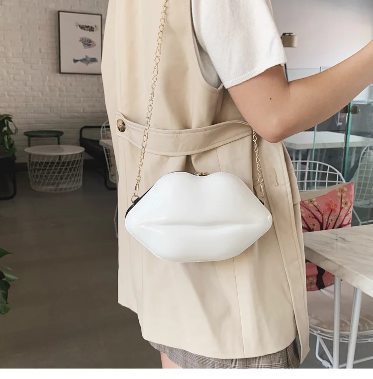 Handbags Women Red Lips Clutch Bag Ladies Pu Leather Chain Shoulder Bag Evening Bag Lips Shape Purse
Handbags Women Red Lips Clutch Bag Ladies Pu Leather Chain Shoulder Bag Evening Bag Lips Shape Purse