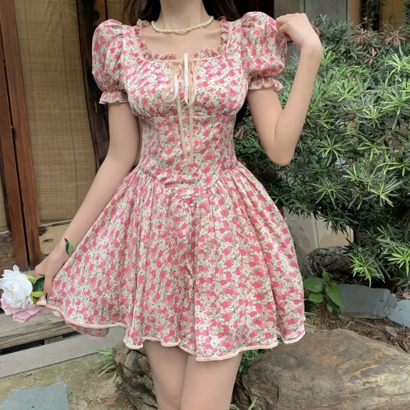 Floral Print Mini Summer Clothes Dress For Women's Femme 2021 Sundress Vintage Casual Dress Female
Floral Print Mini Summer Clothes Dress For Women's Femme 2021 Sundress Vintage Casual Dress Female